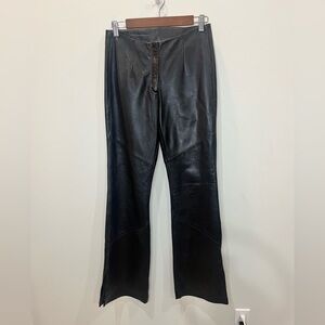 Vintage Wilson's Pelle Studio 100% Leather Motorcycle Flare Pants Women's Size 4